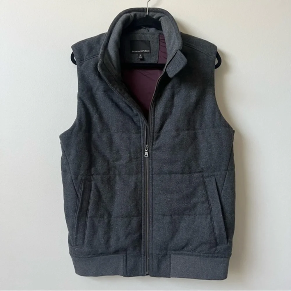 Banana Republic Wool‎ Blend Dark Gray Vest